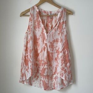 Joie Coral and White Tank Top